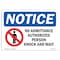 Signmission OSHA Notice Sign, 7" Height, 10" Width, No Admittance Authorized Persons Sign With Symbol, Landscape OS-NS-D-710-L-14354 - alternate 1